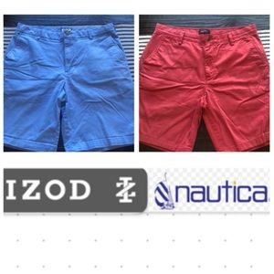 Bundle of 2: Nautica & Izod Men’s Chino Shorts